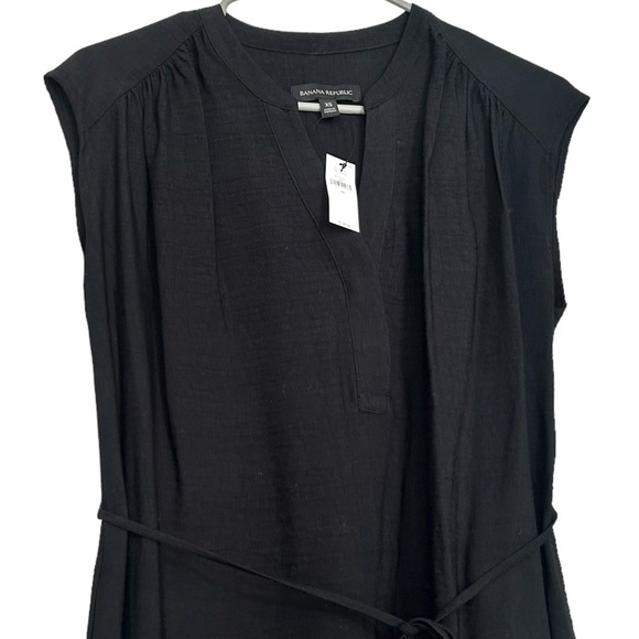 BANANA REPUBLIC Black Crepe Midi Dress - Picture 4 of 7